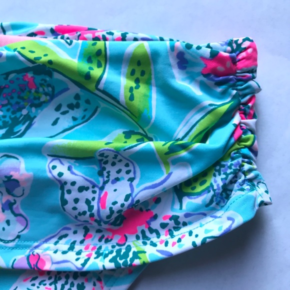 Lilly Pulitzer Lagoon Sarong Hipster Bottom Blue Size 2 - Picture 4 of 7